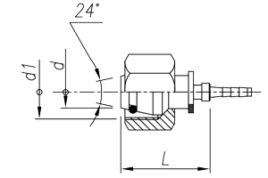 SBN - OR DIN 24° FEMALE - Heavy